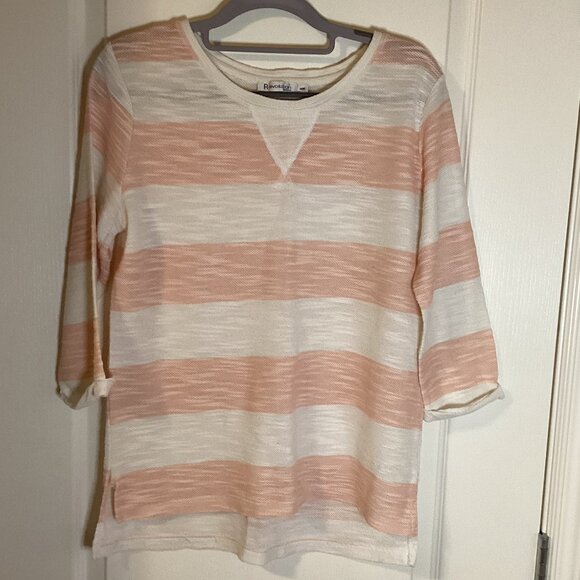 Revolution by Ricks Women's Lightweight Semi Sheer Sweater Top Size M 3/4 Sleeve - Picture 1 of 7